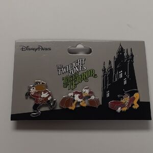 Disney Parks Tower of Terror Goofy Donald Pluto 3 pin set NEW PB1B8